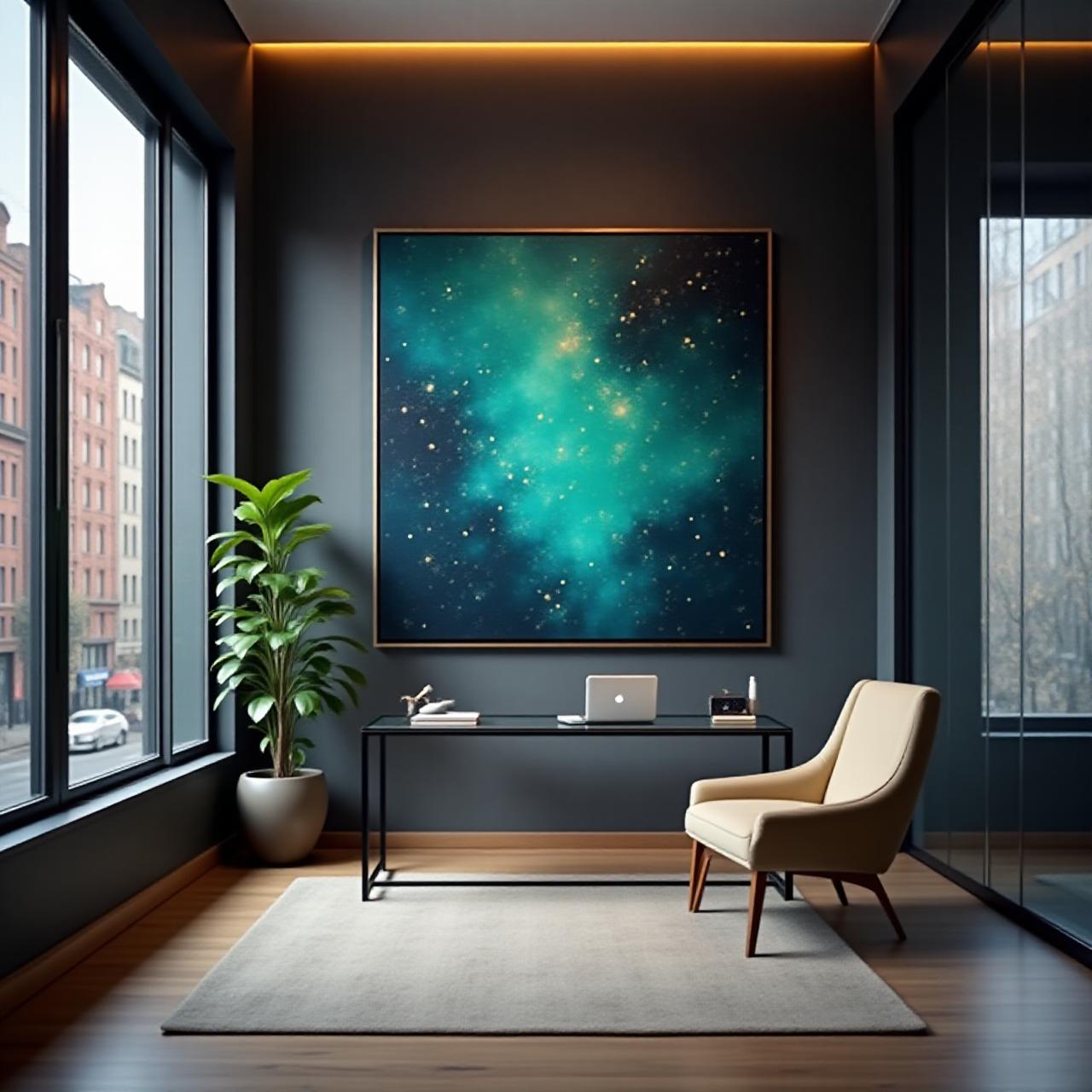 A high-end art-infused financial office in New York City