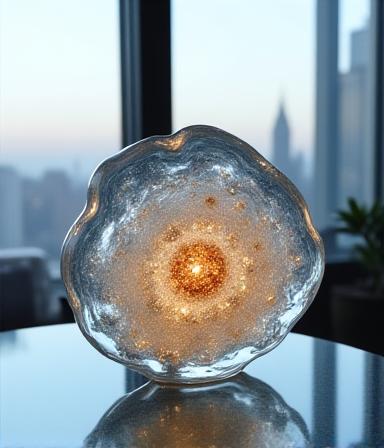 Cosmic sculpture in high-end office
